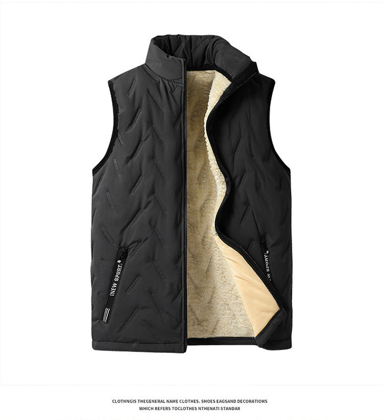 💖HOT SALE 70% OFF✨️❄️Unisex Winter Warm Casual Sleeveless Quilted Vest With Fleece Lining