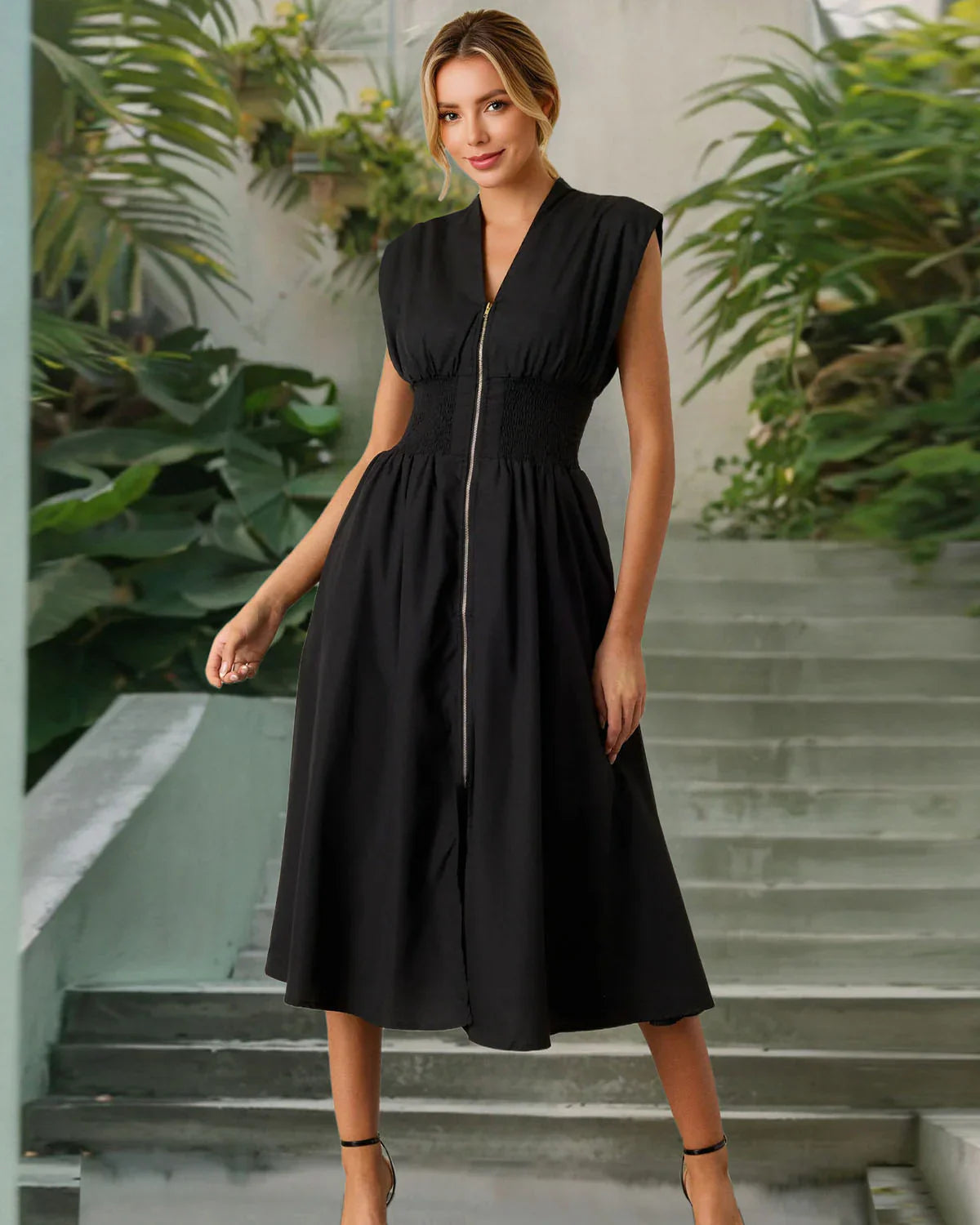 💃Hot Sale 50%⏰Women's Elegant V-Neck Split Maxi Dress👗