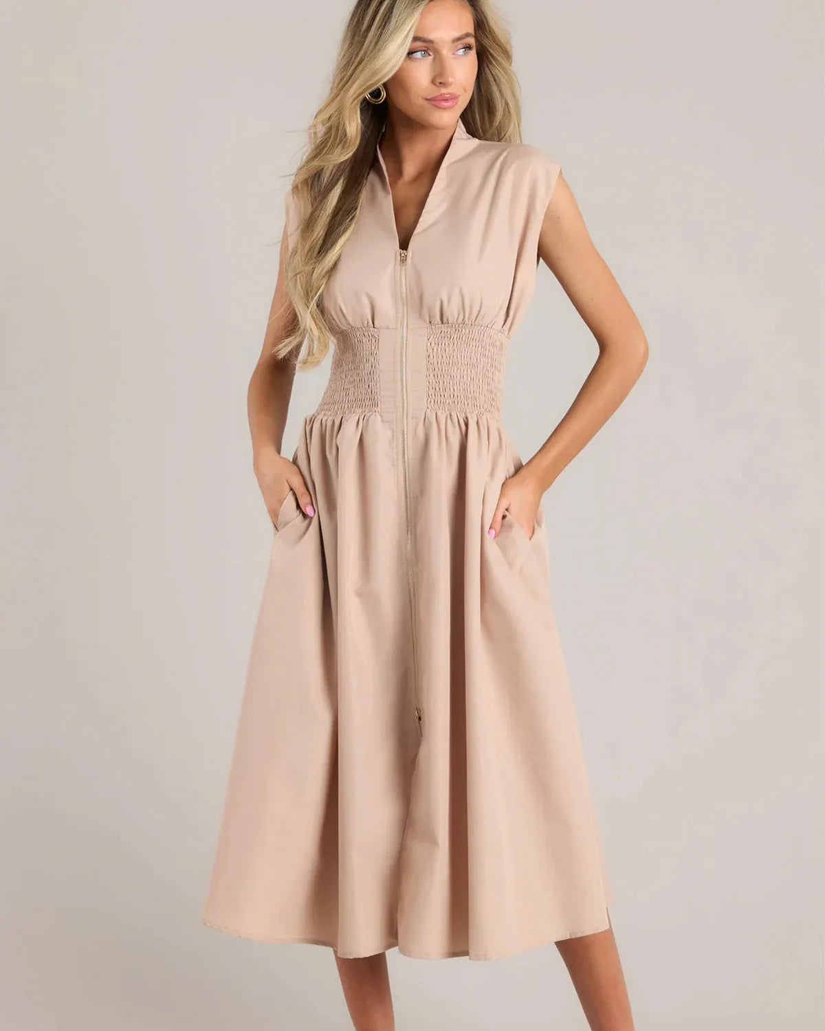 💃Hot Sale 50%⏰Women's Elegant V-Neck Split Maxi Dress👗