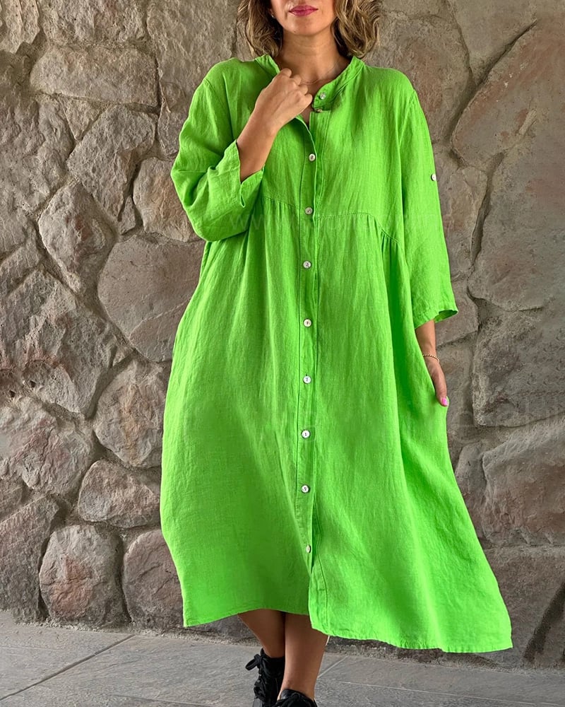 💖Limited Sale 49% OFF💖Women's Loose Cotton Shirt Dress