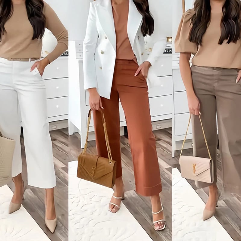 ⏳ Limited time 50% off! 💥Stretch Twill Cropped Wide Leg Pants | High Waist + Stretch Twill(The more you buy, the higher the discount)