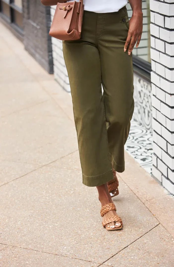 ⏳ Limited time 50% off! 💥Stretch Twill Cropped Wide Leg Pants | High Waist + Stretch Twill(The more you buy, the higher the discount)