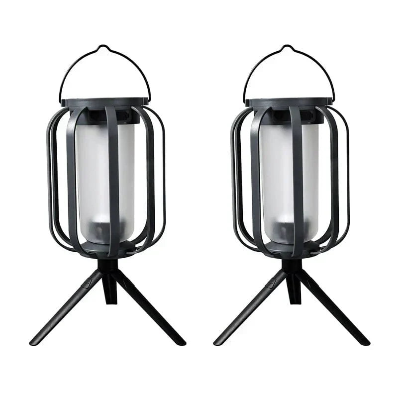 🔥Hot Sale 50% OFF🔥 Solar Lantern Outdoor Light with 4 Modes - USB Recharge Backup, Powerbank Function, Collapsible & Lightweight for Camping ⛺️