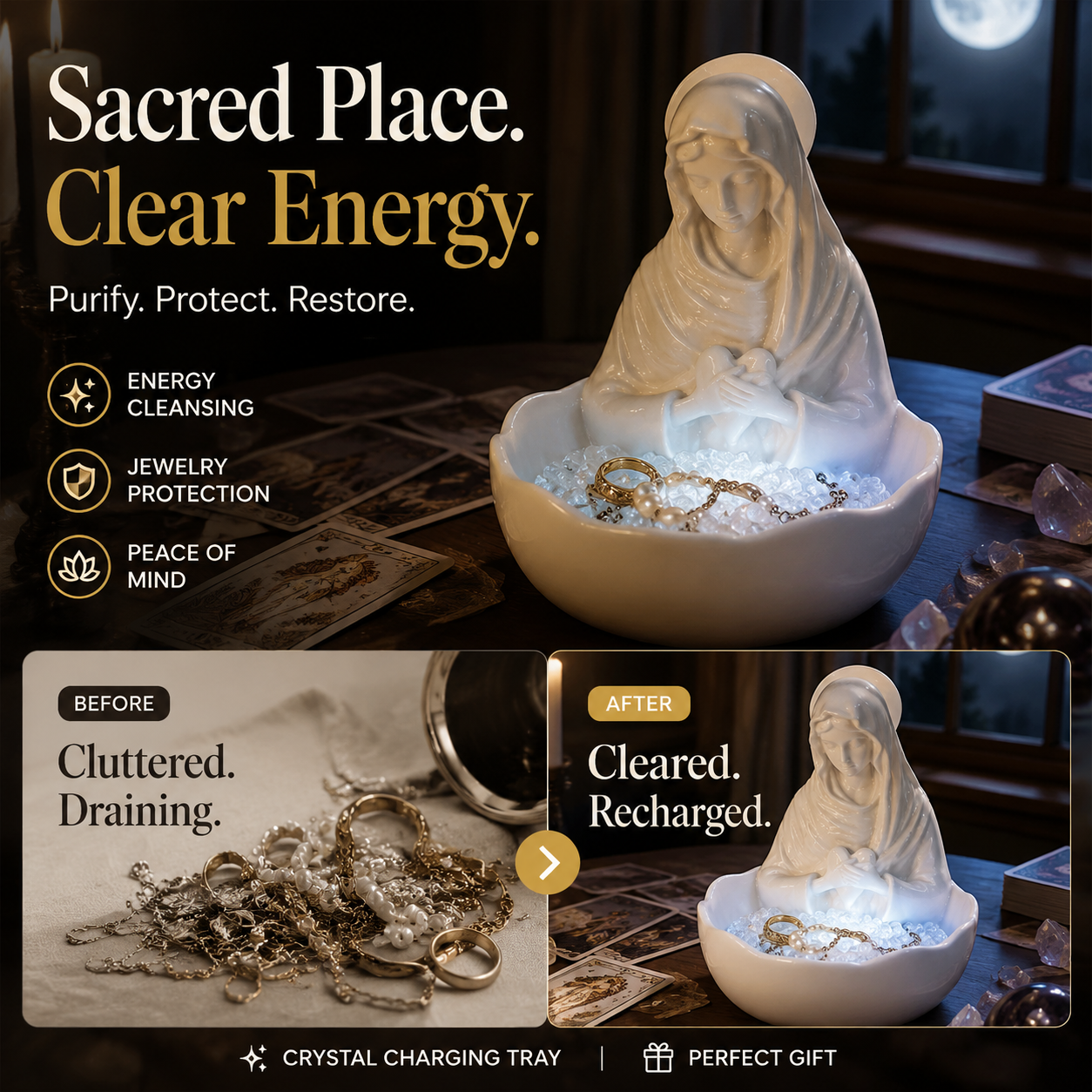 Elegant Resin Figurine Tabletop Decor