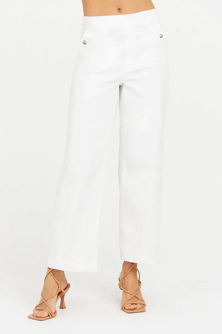 ⏳ Limited time 50% off! 💥Stretch Twill Cropped Wide Leg Pants | High Waist + Stretch Twill(The more you buy, the higher the discount)