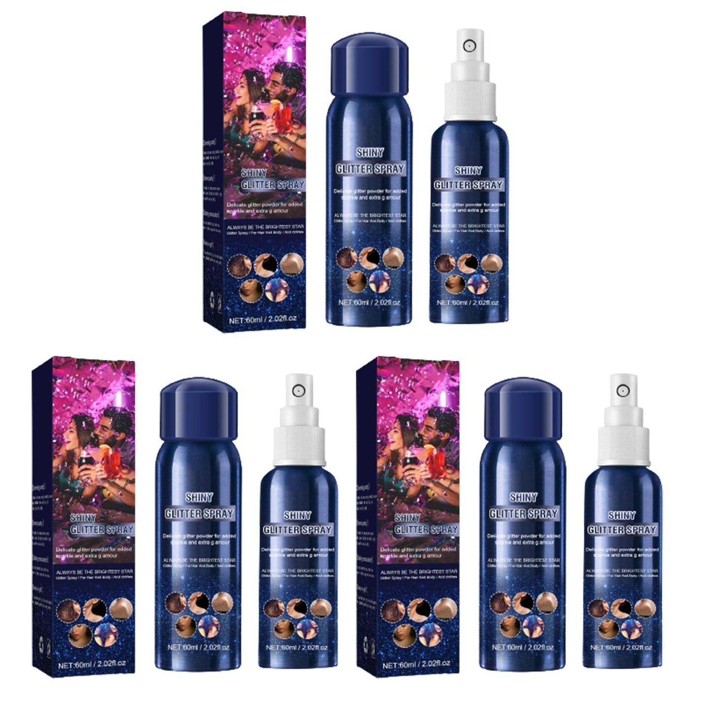 š„Hot SalešWaterproof Glitter Spray Stage Party Hair and Clothes