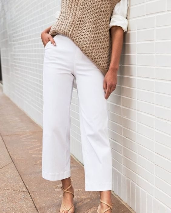 ⏳ Limited time 50% off! 💥Stretch Twill Cropped Wide Leg Pants | High Waist + Stretch Twill(The more you buy, the higher the discount)