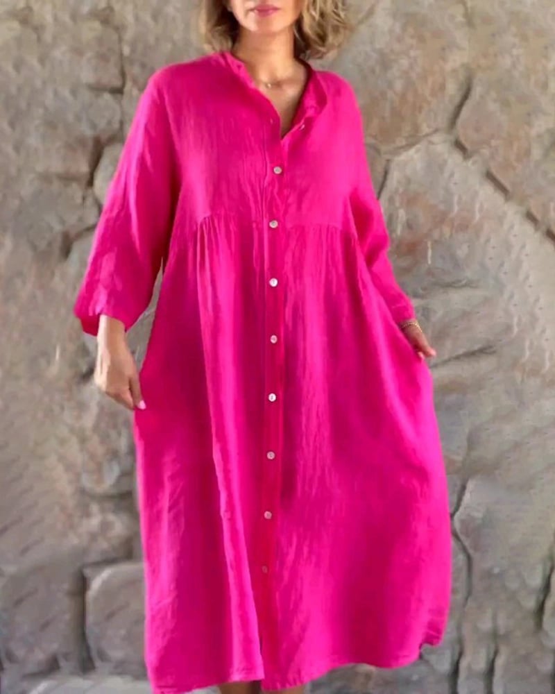 💖Limited Sale 49% OFF💖Women's Loose Cotton Shirt Dress