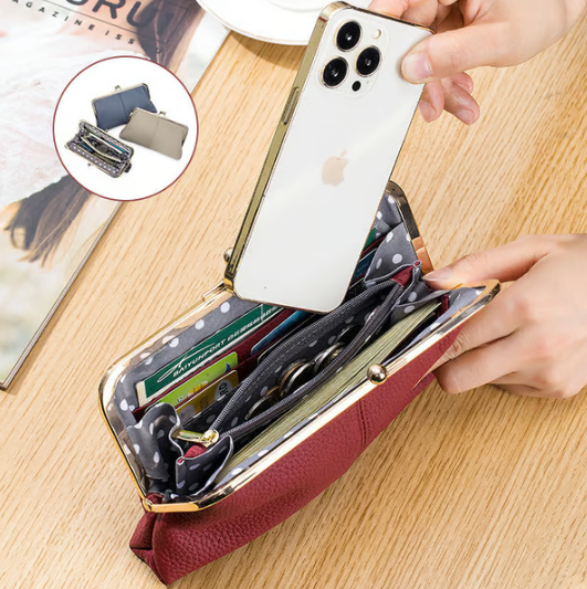 💥Premium Genuine Leather Long Wallet – ✨Timeless Elegance, Unbeatable Price💕