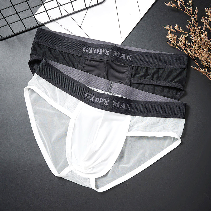 Men’s Sexy Ultra-thin ice silk Translucent Underpants