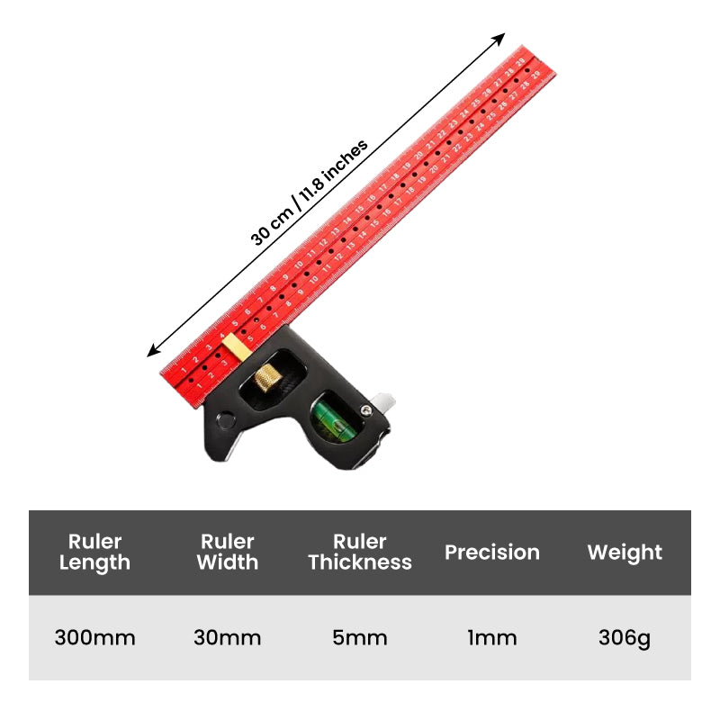 limited-time super-low price🔥Combination Square Ruler 45-90 degree Marking📏