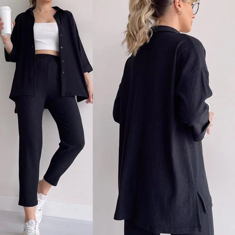 🌸New Arrival 50%OFF💖 Fashion Casual Summer Shirt & Pants 2-piece Set for Women