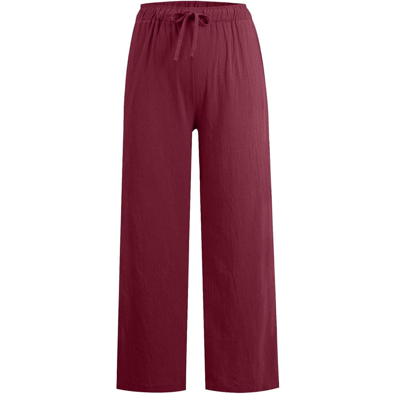 🔥Hot Sale🔥Women's Cotton Linen casual wide-leg pants