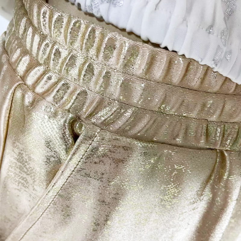 💝Devil's Eye Gold Foil Top and Sequin Pants Set