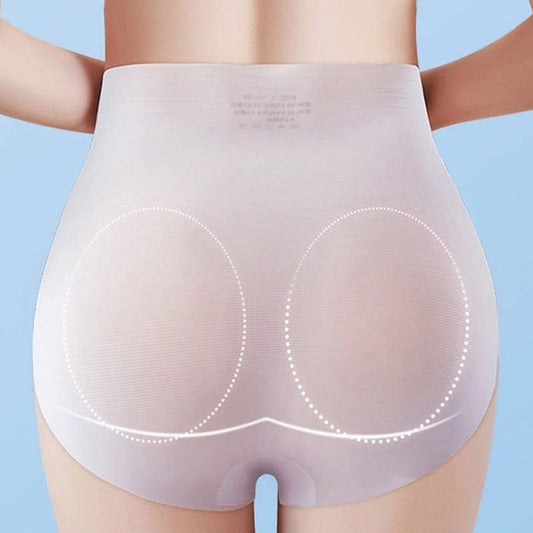 High waisted seamless elastic hip lifting panties