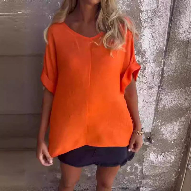 Oversized V-Neck T Shirt for Women