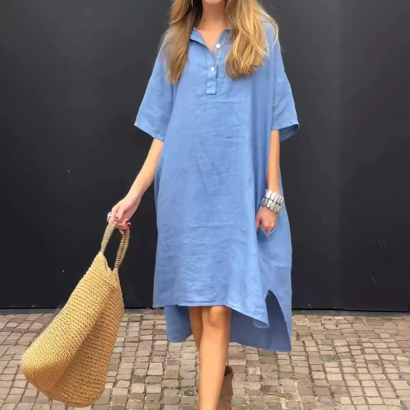 💕Limited Time 50% Off💕Oversized Shirt Midi Dress with Pocket