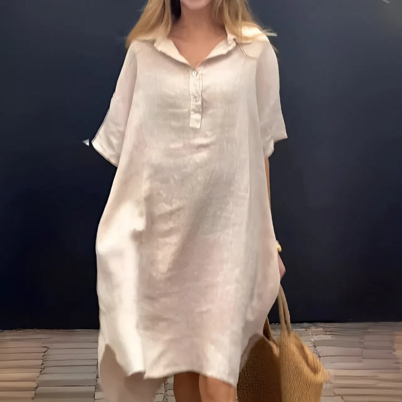 💕Limited Time 50% Off💕Oversized Shirt Midi Dress with Pocket