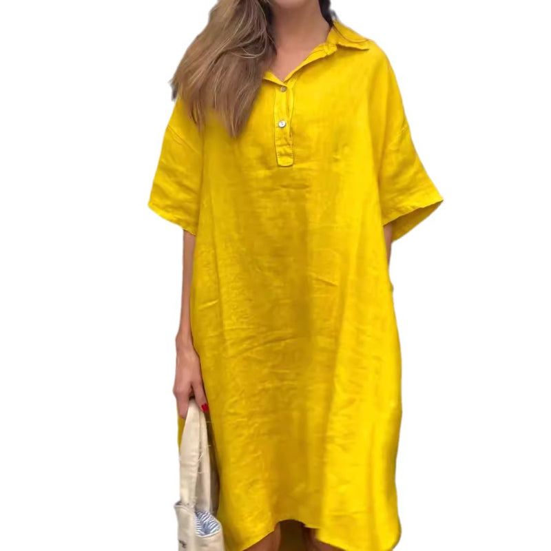 💕Limited Time 50% Off💕Oversized Shirt Midi Dress with Pocket