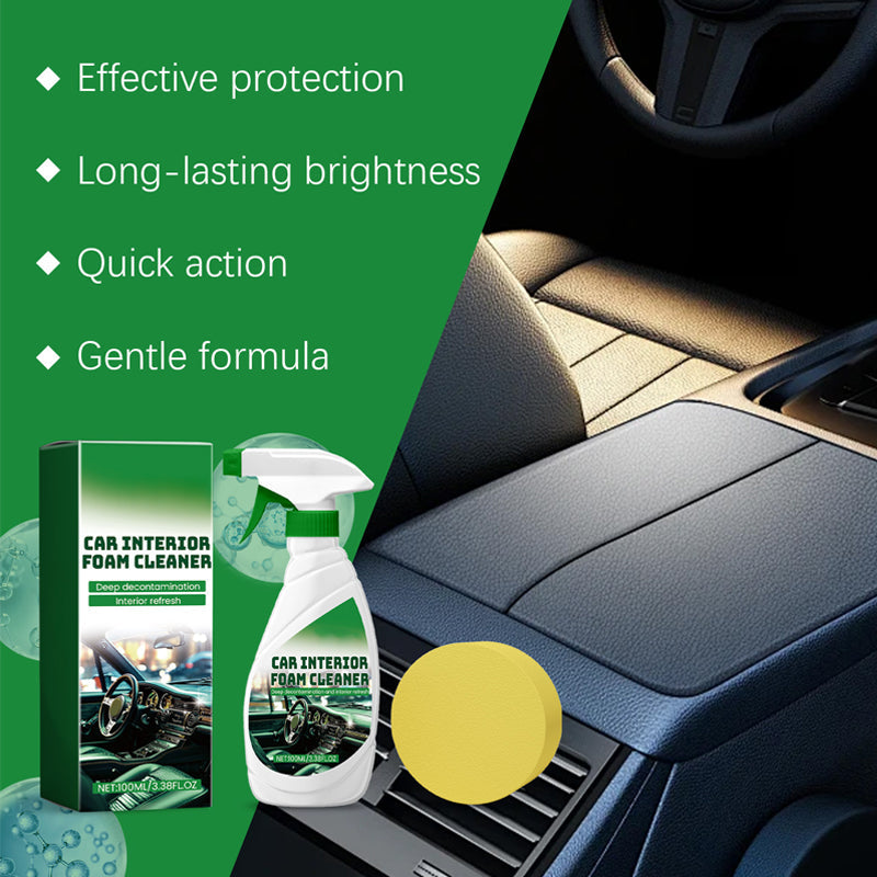 🌟BUY 4 GET 4 FREE🌟Effective Car Interior Foam Cleaner with Sponge