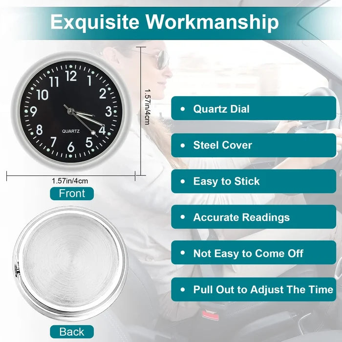 🔥Vintage gift-Luminous decoration mini clock for car/motorcycle/Sewing machine