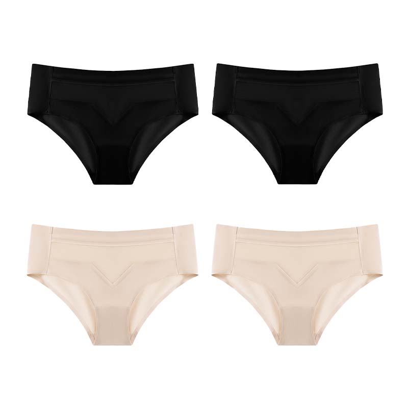 ⏰PAY 1 GET 4 PCS⏰Mid-waist quick-drying invisible ice silk panties