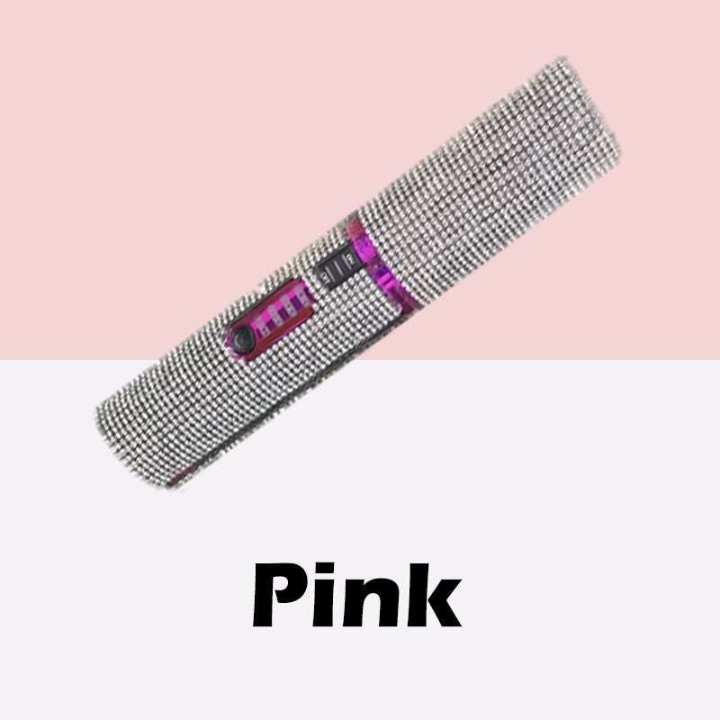 Long-Lasting Straightening & Curling Hair Iron with Gorgeous Rhinestone