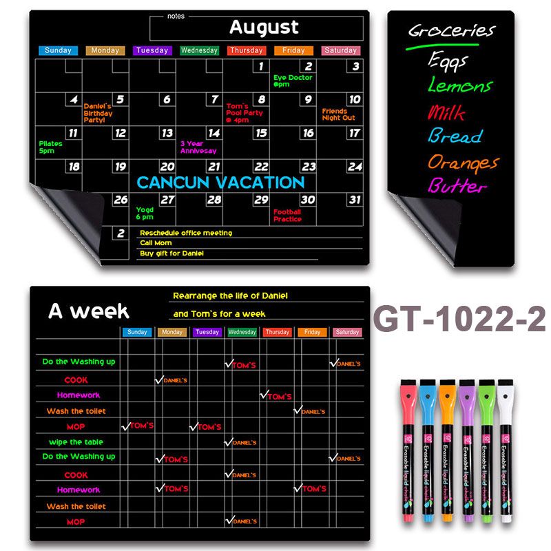 Magnetic Erasable Calendar Set