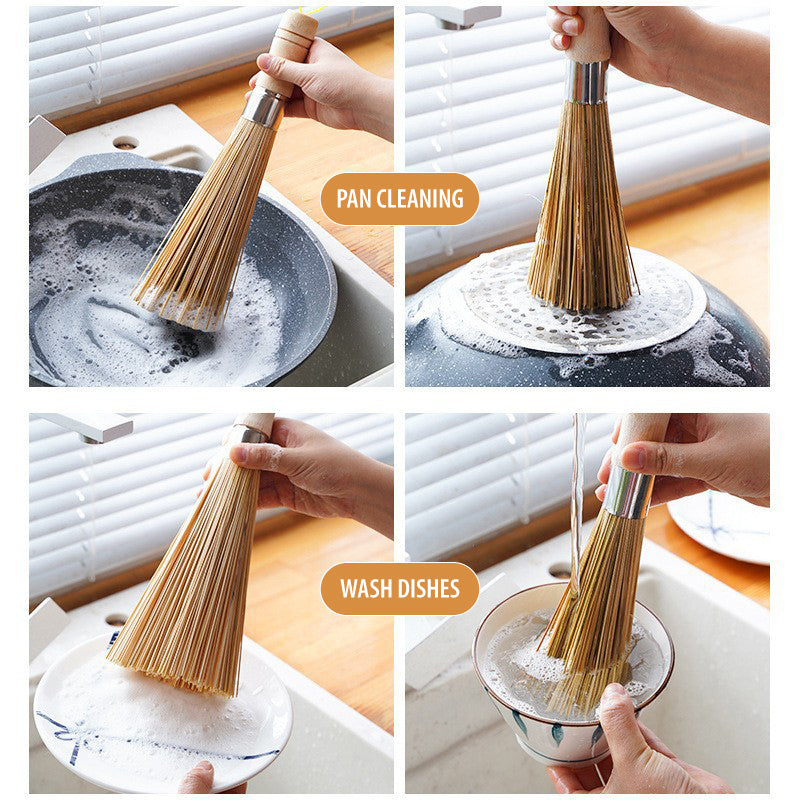 Natural Bamboo Kitchen Brushes