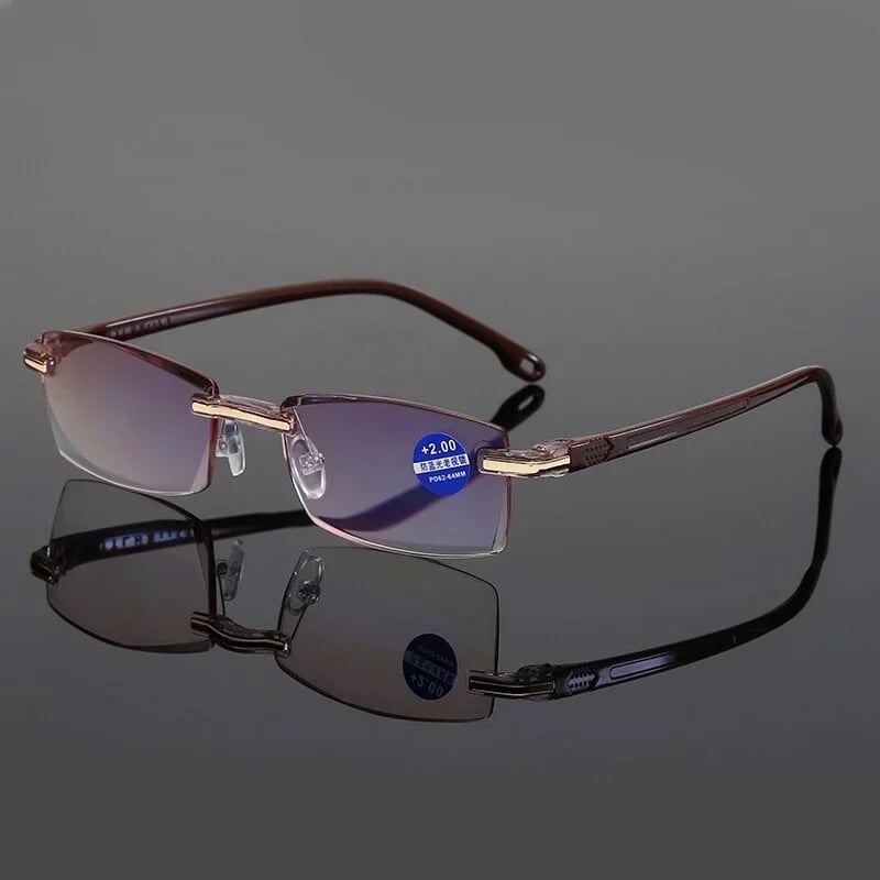 ๐Buy 1 Get 1 Free - Just ๏ฟก8.99๐ Crystal Clear Reading Glasses โ Lightweight Frameless Design with Premium Diamond-Cut Finish โจ