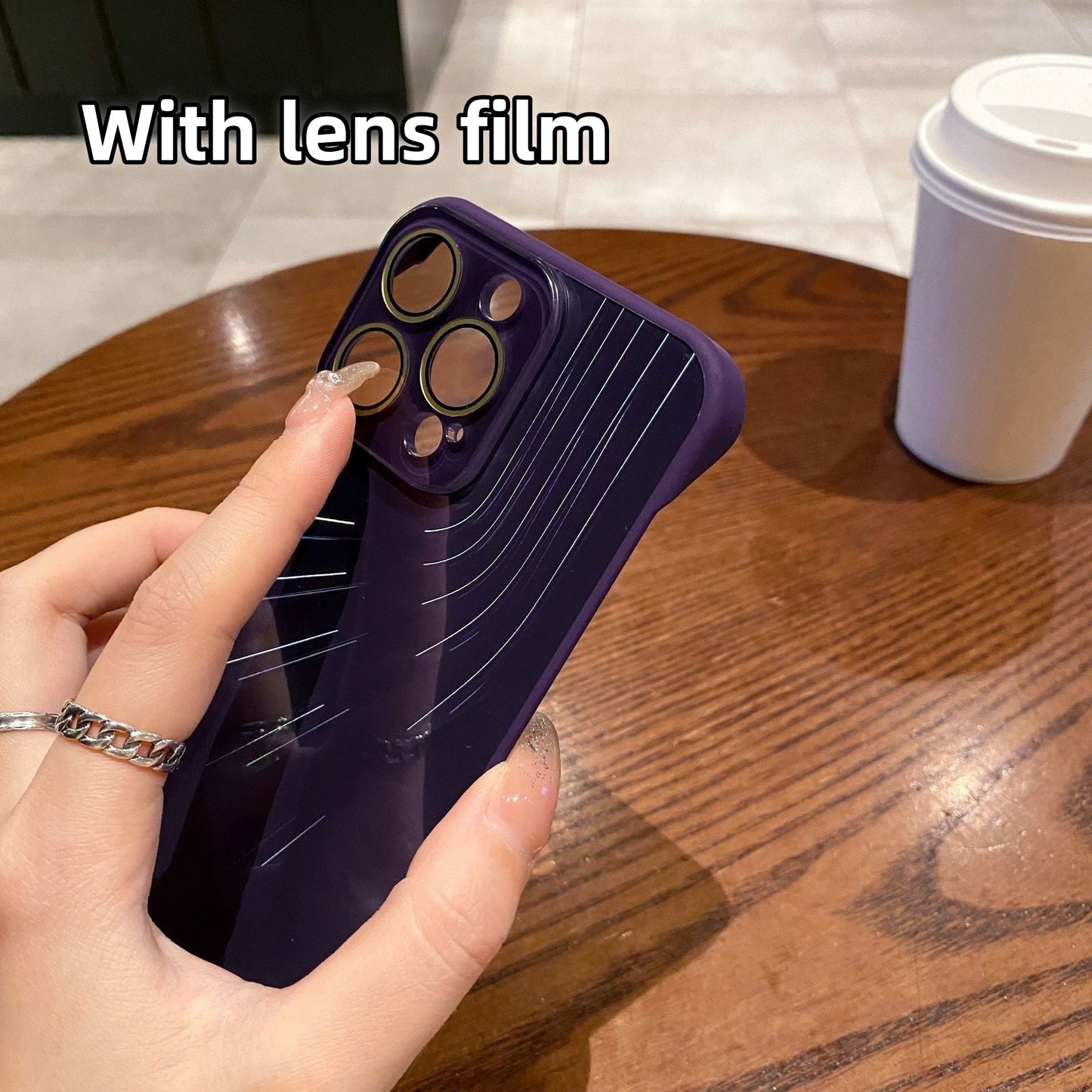 Suitable for iPhone cases gradient laser alex without frame comes with lens film