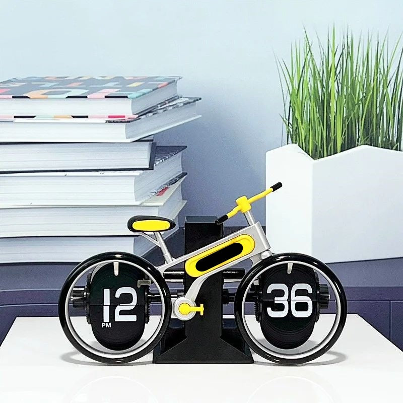 Retro Bicycle-shaped Digital Flip Desk Clock - Home & Office Decor