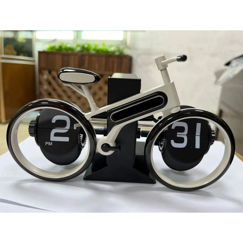 Retro Bicycle-shaped Digital Flip Desk Clock - Home & Office Decor