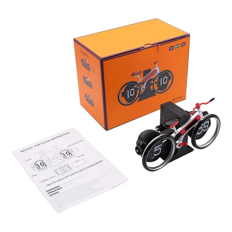 Retro Bicycle-shaped Digital Flip Desk Clock - Home & Office Decor