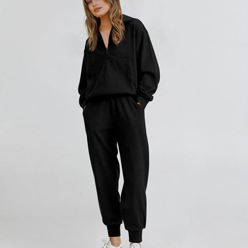 🔥Hot Sale(50% OFF)🔥Long Sleeve Half Zip Sweatsuits Set💕