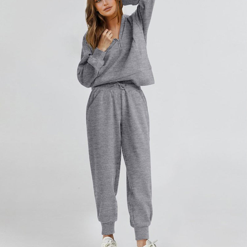 🔥Hot Sale(50% OFF)🔥Long Sleeve Half Zip Sweatsuits Set💕