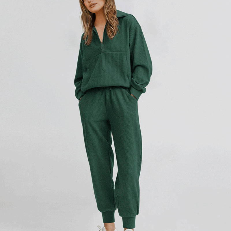 🔥Hot Sale(50% OFF)🔥Long Sleeve Half Zip Sweatsuits Set💕