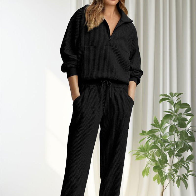 🔥Hot Sale(50% OFF)🔥Long Sleeve Half Zip Sweatsuits Set💕