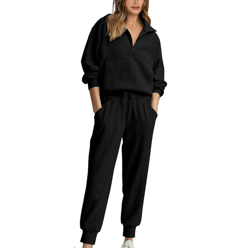 🔥Hot Sale(50% OFF)🔥Long Sleeve Half Zip Sweatsuits Set💕