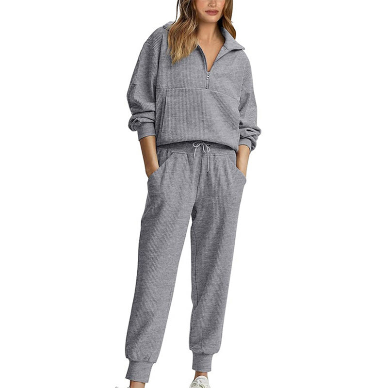 🔥Hot Sale(50% OFF)🔥Long Sleeve Half Zip Sweatsuits Set💕