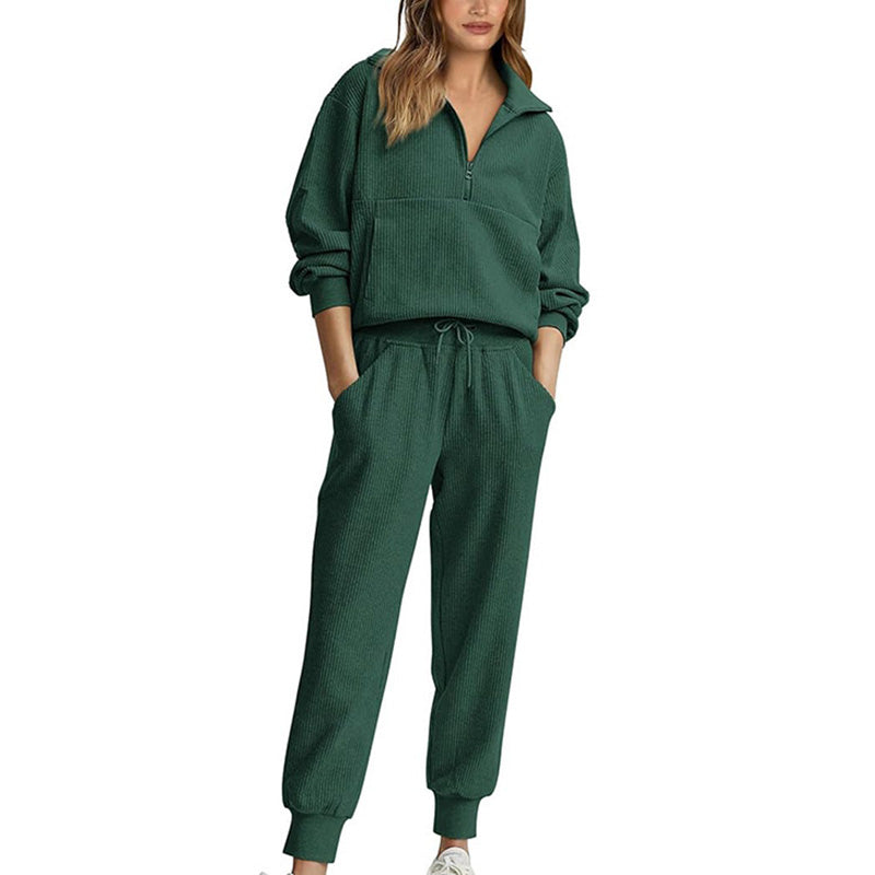 🔥Hot Sale(50% OFF)🔥Long Sleeve Half Zip Sweatsuits Set💕