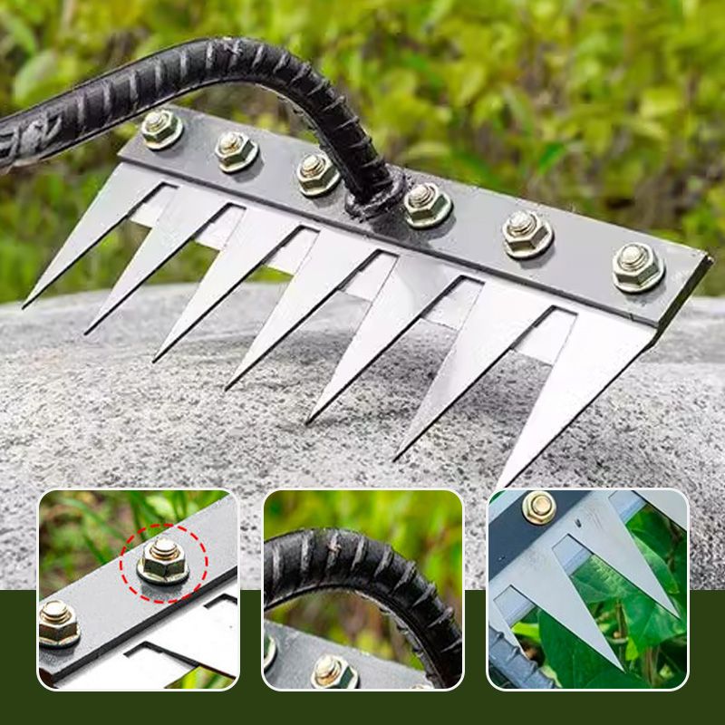 🔥Hot Sale🔥5/6/7/8 Teeth Carbon Steel Garden Weeding Rake