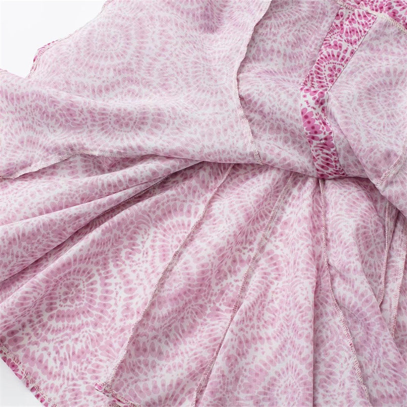 Women’s Long-Sleeve Printed Shirt Dress