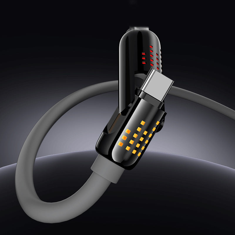 ⚡All-New Upgrade-4-in-1 Fast Charging Data Cable with Breathing Light