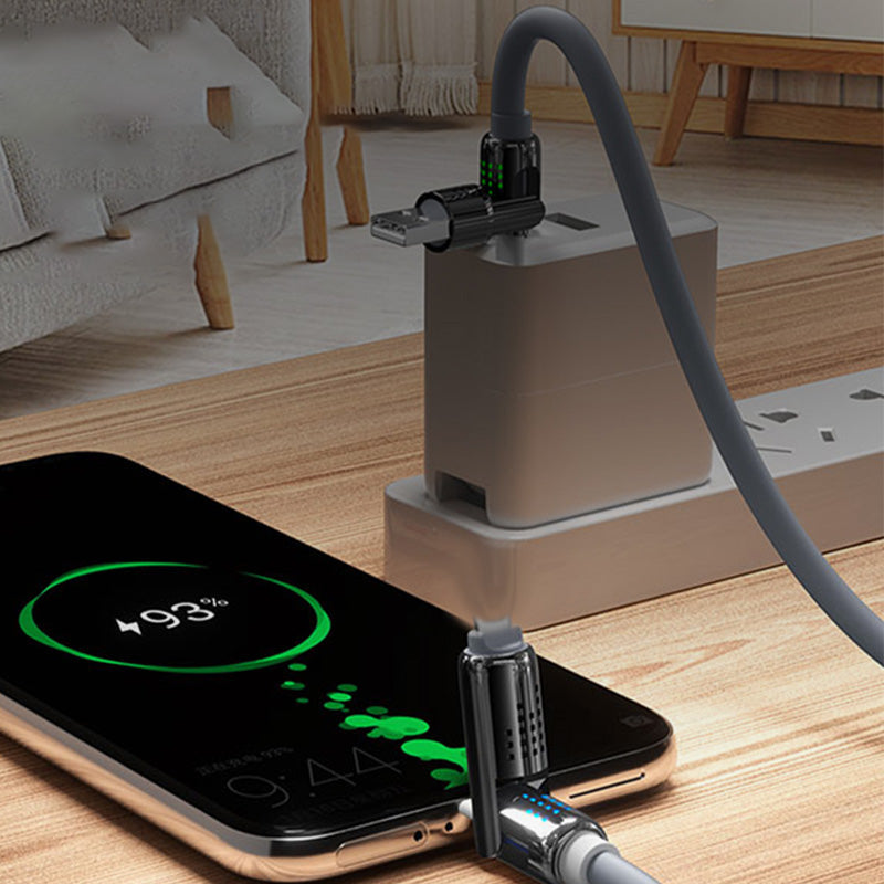 ⚡All-New Upgrade-4-in-1 Fast Charging Data Cable with Breathing Light