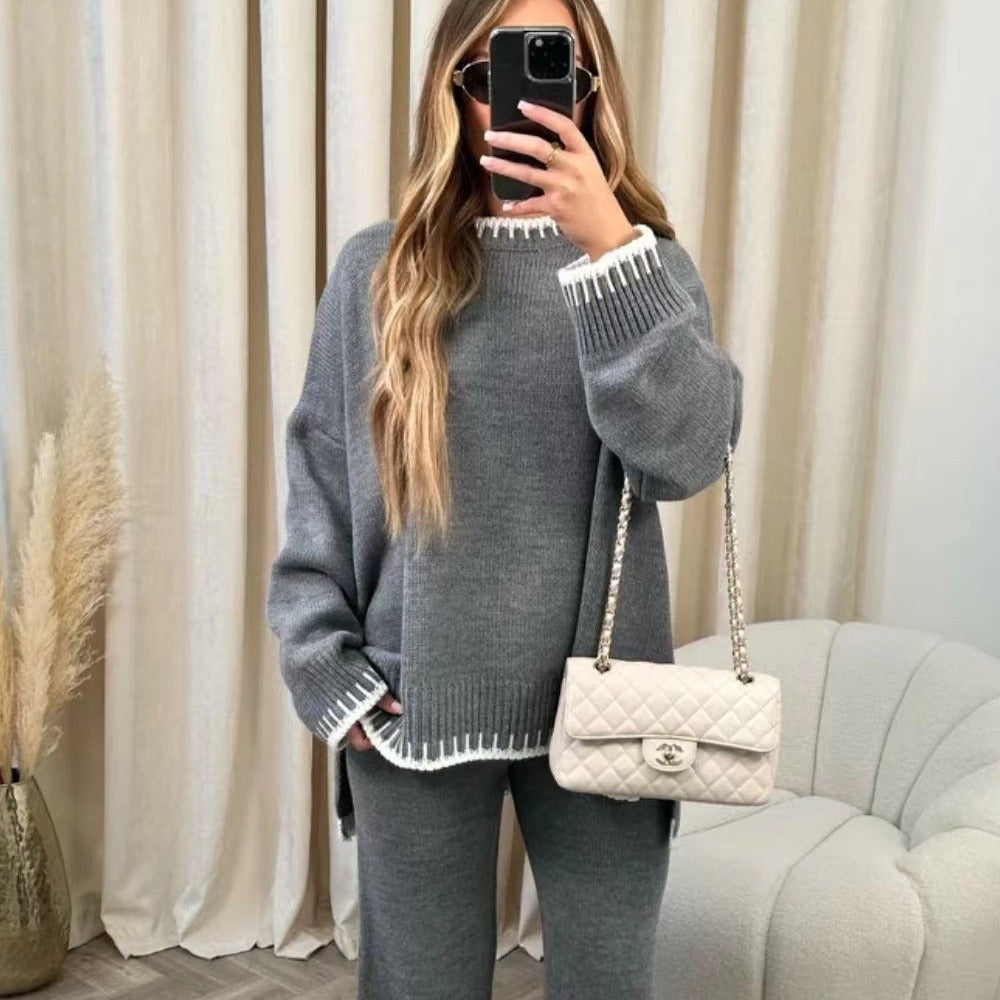 Free Shipping-45 % OFFđ„Solid Color Casual Knitted Two-piece SetFF
