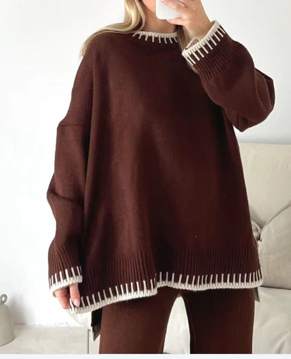 Free Shipping-45 % OFFđ„Solid Color Casual Knitted Two-piece SetFF