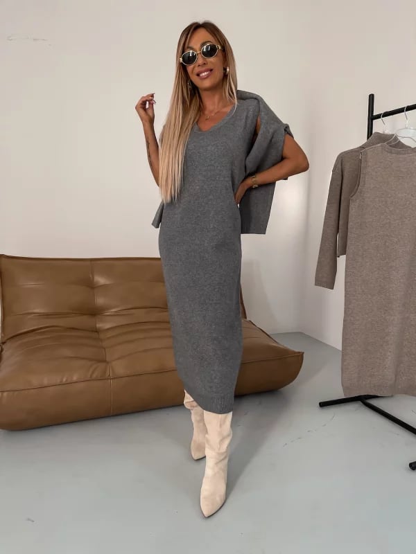 Midi Dress and Turtle Neck Sweater Set๐ฅ