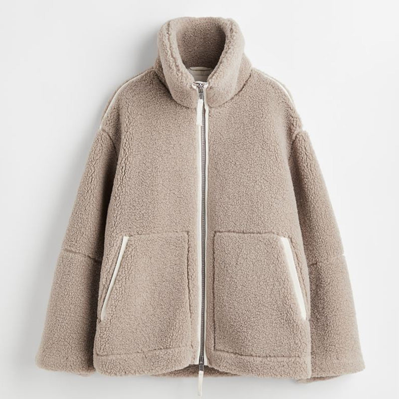 Women's Thickened & Warm Loose Double Head Zip Jacket