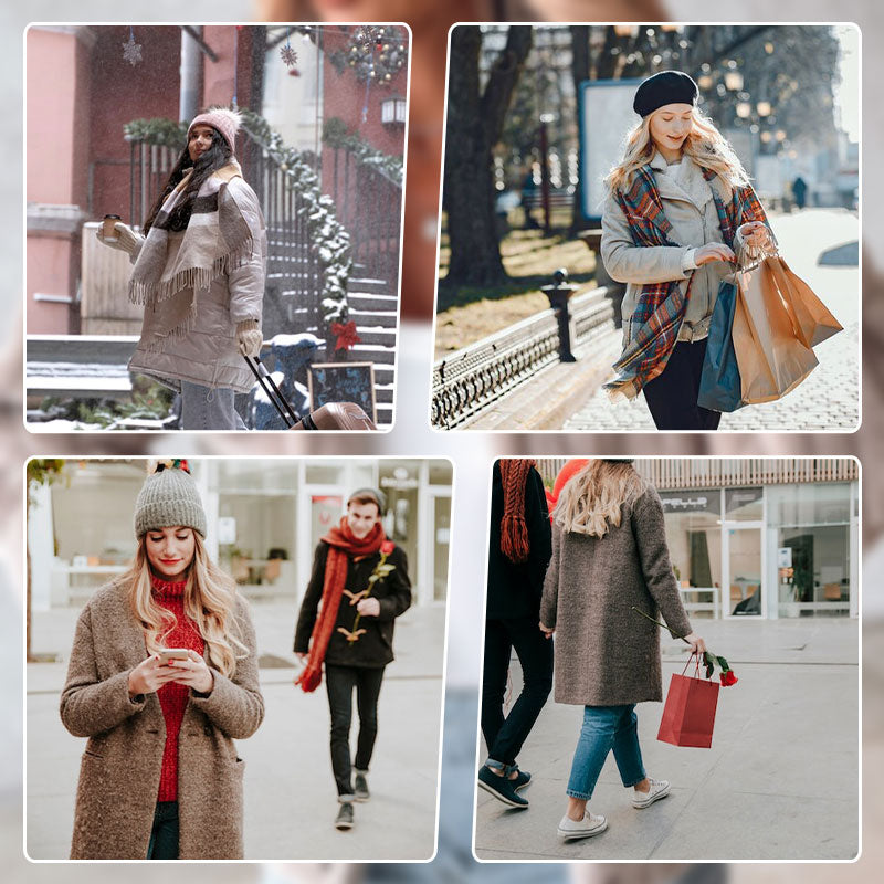 Women's Striped Fluffy Jacket